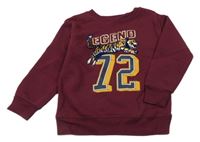 Vínová mikina s číslami a tigrom