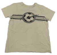 Béžové tričko s míčem a nápisem George