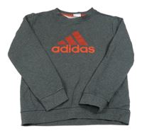 Šedá mikina s logem Adidas