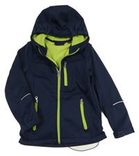 Tmavomodrá softshellová funkční bunda s kapucí Crane