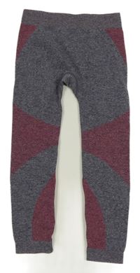 Tmavomodro-vínové melírované funkčné nohavice Lupilu