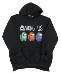 Černá mikina s kapucí - Among Us