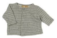 Sivo-biela pruhovaná prepínaci mikina Manor