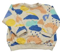 Béžovo-farebná mikina s obrázkami H&M