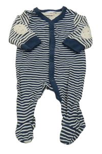 Tmavomodro-biely pruhovaný overal Bornino