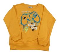 Horčicová mikina s ovladačem