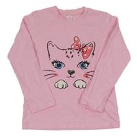 Ružové tričko s mačičkou