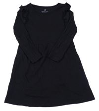 Čierne rebrované šaty H&M