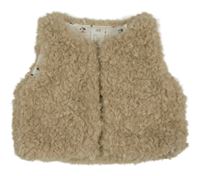 Béžová huňatá podšitá vesta H&M