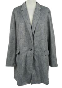 Dámský černo-bílý kostkovaný blejzr 