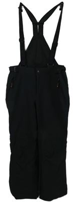 Pánské černé šusťákové funkční oteplovačky s odepínacími kšandami CMP