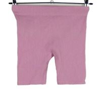Dámske svetloružové rebrované elastické kraťasy Primark