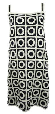 Nové -Dámske čierno-smotanové vzorované pletené šaty River Island