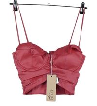 Nové - Dámský růžový crop top Oh Polly 