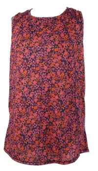 Dámsky ružovo-modrý kvietkovany top Next