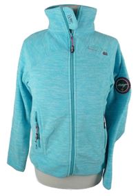 Dámská světlemodrá melírovaná fleecová propínací funkční mikina Geographical Norway 