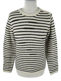 Dámský béžovo-černý pruhovaný svetr Primark