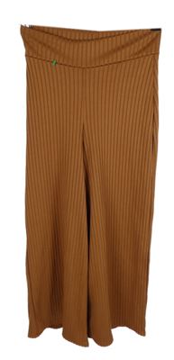 Dámske skořicové rebrované culottes teplákové nohavice Boohoo