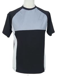 Pánske čierno-sivo-biele športové tričko Boohoo