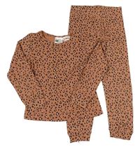 Rezavé pyžamové s leopardím vzorem H&M