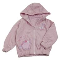 Svetloružová prepínaci mikina s obrázkami a kapucňou dunnes