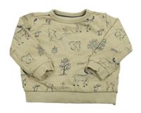 Béžová mikina so zvieratkami C&A