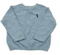 Svetlomodrý sveter s výšivkou Next