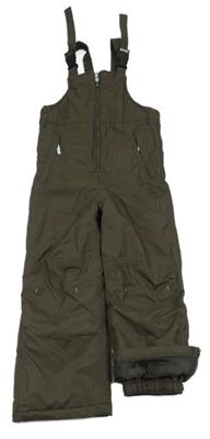 Hnědé šusťákové laclové oteplovačky Impidimpi