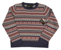 Nové - Farebný vzorovaný sveter