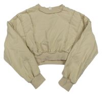 Béžová crop mikina Shein