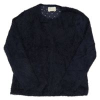 Tmavomodrý chlpatý prepínaci sveter Zara