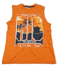 Oranžové tielko s potlačou Yigga