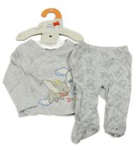 Nové - 2set- šedé propínací triko s Dumbem+ polodupky Primark