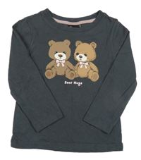 Šedé triko s medívdky H&M