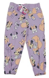 Nové - fialové tepláky s Minnie 
