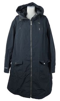 Dámska tmavomodrá šušťáková jarná parka s kapucňou Náhkká vel. 54