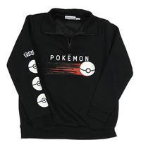 Čierna mikina s potlačou a stojáčkem - Pokémon