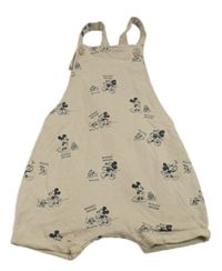 Béžové na traké teplákové kraťasy s Mickeym H&M