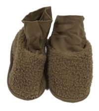 Hnedé huňaté cápačky s medvedíkmi Next vel. 18