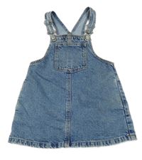 Modré riflové laclové šaty s kapsou ZARA