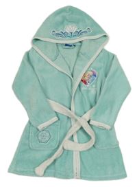 Mentolový chlupatý župan s kapucí - Ledové království Disney