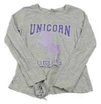 Sivé tričko s nápisom Y.F.K.