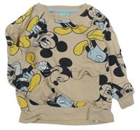 Béžová mikina s Mickeym Disney