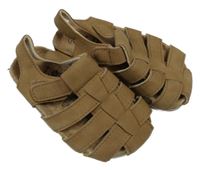 Nové - Hnědé kožené korkové sandály Lily & Dan vel.23