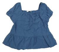 Modrá peplum halenka H&M