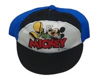 Blo-černo-modrá kšiltovka s Mickeym Disney