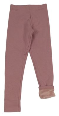 Růžové zateplené legíny Primark