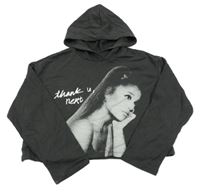 Šedá crop mikina Ariana Grande H&M