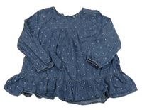 Tmavomodrá rifľová blúzková á tunika s bodkami GAP