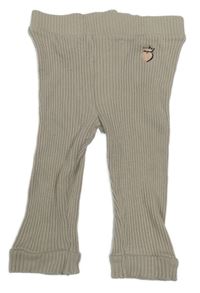 Béžové rebrované tepláky s výšivkou River Island